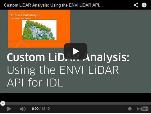 Custom LiDAR Analysis (녹화된 Webinar)